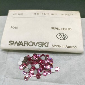 ☆ほぼ未使用 SWAROVSKI スワロフスキー ヴィンテージ ルース 2000 30SS 2 6/12gross Rose ローズ 裸石 グルーデコ R-423