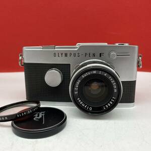 □ OLYMPUS PEN-FT PEN F 一眼レフカメラ フィルムカメラ ボディ E.Zuiko Auto-W F4 25mm レンズ シャッター、露出計OK オリンパス