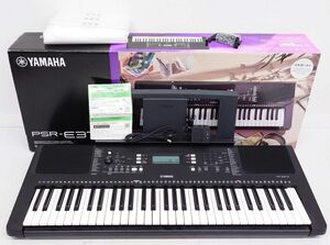 Z324-W15-188 ◆YAMAHA ヤマハ デジタルキーボード 電子ピアノ PSR-E373 ブラック 約94.5x11.8cm 箱付き 通電・動作確認済み④