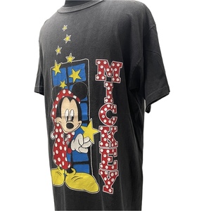 USA古着 90s Disney ミッキー ビッグ Tシャツ / 黒 ディズニー キャラクター 大きいサイズ 90年代 ヴィンテージ オールド プリント