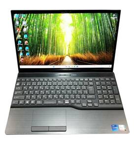 ★【驚速 FUJITSU AH53/F3 i7-1195G7 2.90GHz x8+16GB+SSD512GB 15.6インチノートPC】Win11+Office2021 /ブルーレイ/WEBカメラ■E043015