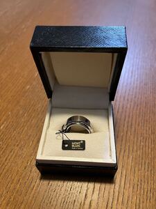 送料無料！Mont Blanc モンブラン MONTBLANC 二重ロータリングring シルバー925製 size52 12号 Made in Germany ドイツ製 Used