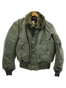 ALPHA INDUSTRIES◆フライトジャケット/40/ナイロン/GRN/B-15D/USA製