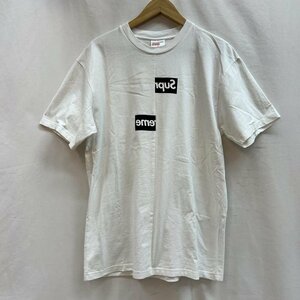 シュプリーム COMME des GARCONS SHIRT 18AW Split Box Logo Tee ギャルソンコラボ Tシャツ Tシャツ M 白 / ホワイト