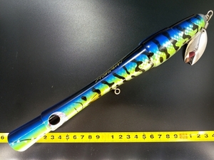 フィッシャーマン ロングペン130 28cm #04 USED GT/ヒラマサ/キハダマグロ等大型青物にも FISHERMAN SW BIG GAME POPPER LONG-PEN