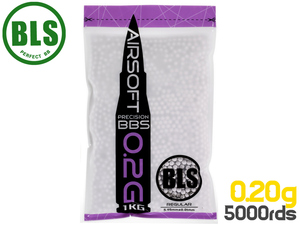 BLS-P-020W1KG　BLS Precision 精密プラスティックBB弾 0.2g 5000発(1kg)