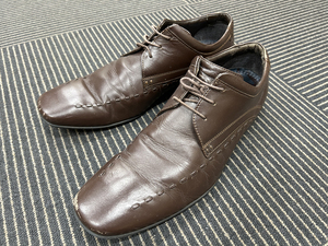 【Clarks】クラークス スクエア 7_1/2 本革（茶／26cm）：USED