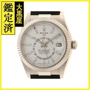 2024年3月正規品 ROLEX ロレックス スカイドゥエラー 336239 K18ホワイトゴールド/ラバー ホワイト文字盤 自動巻き【472】SJ