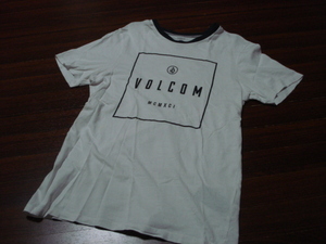 送料無料☆VOLCOMデカロゴ半袖Tシャツ/メンズ/S/白/ボルコム