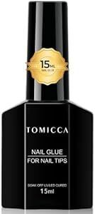 TOMICCA ネイルグルー ネイルチップ接着剤 15ml 4-IN-1 ネイルチップ用グルー＆ベースコート＆補強ジェル＆スリップ