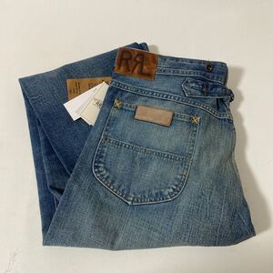 新品未使用品 定価64900円 24aw RRL カウボーイ ジーンズ 36 ヴィンテージ 加工 バックルバック cowboy jeans ダメージ リペアデニム denim