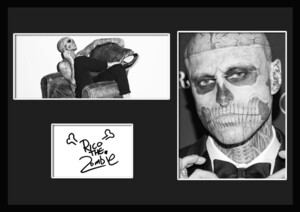 10種類!Rick Genest/リック・ジェネスト/Zombie Boy/ゾンビボーイ/サインプリント&証明書付きフレーム/BW/モノクロ/ディスプレイ(5-3W)