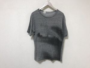 本物エヌハリウッドNハリN.HOOLYWOODプリント柄コットン半袖Tシャツ旅行トラベルメンズグレーS36日本製