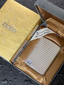 zippo ダイヤカット アーマー 100ミクロン 銀巻 Armor Case 初期型 2006年製 シルバー 100μ ダイヤカットシリーズ ベロアケース 保証書