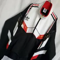 90ｓ ａｄｉｄａｓ アディダス トラックジャケット ジャージ  黒 赤 ウェア