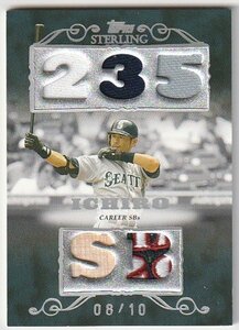 【10枚限定】イチローパッチ/ジャージ/バット 2007 TOPPS STERLING 5xMULTI RELIC #/10