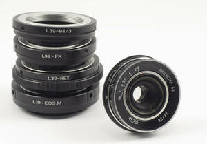 INDUSTAR 69 F/2.8 28mm APS-C ハーフフレームレンズ ★ Sony E Fujifilm X FX Micro 4/3 MFT Canon EOS Mに適合 ★ 校正された無限大