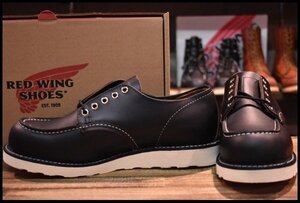 【9D 箱付 未使用 24年】レッドウィング 8090 オックスフォード 黒 ブラックプレーリー モックトゥ ローカット ブーツ redwing HOPESMORE