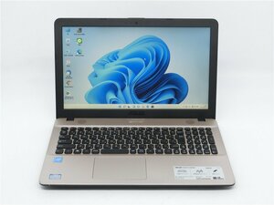 カメラ内蔵/中古/15型/ノートPC/Win11Pro/爆速SSD128GB/4GB/CEL　N3060　/ASUS　X541S 　新品無線マウス　MS office2021搭載