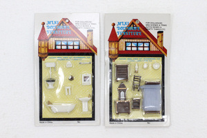 MINI DOLLHOUSE FURNITURE デッドストック ミニチュア家具 洋風 2個セット