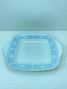 Noritake◆プレート/WHT/T9547A/1507/レースウッドゴールド/28.5cmスクエアプレート/未使用品