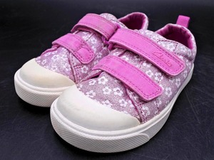 clarks クラークス 花柄 キッズ スニーカー size15ｃｍ/ピンク ■■ ☆ eka5 子供服