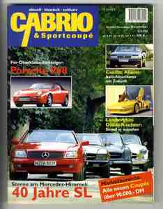 【d2299】94.10・11・12 CABRIO & Sportcoupe／メルセデスSLの40年、ポルシェ968、ランボルギーニディアブロ ロードスター、...