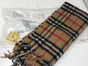 ◆Burberrys バーバリーズ　マフラー　バーバリーチェック　ブラウン系　カシミヤ　ノバチェック　中古◆15466★