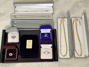 アクセサリー ネックレス 指輪 ネックレスチェーン リング 整理品 遺品整理 ヴィンテージ レトロ 祖母　ジュエリー　まとめ売り