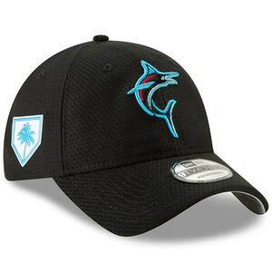 限定 MLB公式 春キャンプモデル NEWERA ニューエラ 9TWENTY マイアミ Marlins マーリンズ 黒 メジャー USA正規品 ストラップバック 帽子