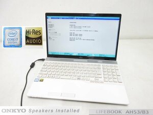 S3640S 第8世代Core i7-8550U 富士通 LIFEBOOK AH53/B3 メモリ8GB HDD1TB OS無し BIOS確認 【ジャンク/部品取り用】