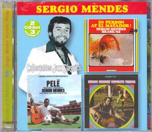 ☆SERGIO MENDES(セルジオ・メンデス)/In Person At El Matador!＆Pele＆Favorite THINGS『65年＆77年＆68年の大名盤３in２のCD２枚組』◆