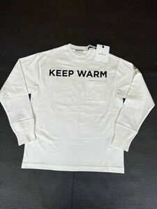 新品 未使用 モンクレール MONCLER 最高級　コレクション　厚手　トレーナー　KEEPWARM　リブ　ロングTシャツ　S