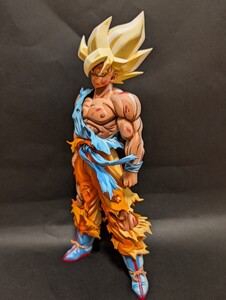 （訳あり）ドラゴンボールフィギュア 伝説の超サイヤ人 孫悟空 リペイント フィギュア 2D 二次元彩色