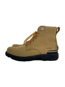 SOREL◆Caribou Six WP/レースアップブーツ/26.5cm/ベージュ/スウェード/擦れ有