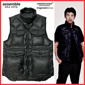 JONIO着 assemble a.k.a AFFA UNDERCOVER fragment フラグメント ナイロン キルティング ダウン ベスト ジャケット M ジョニオ 藤原ヒロシ