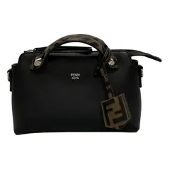 FENDI(フェンディ) ハンドバッグ美品  ミニバイザウェイ 8BL145 黒×カーキ レザー