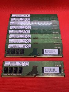 Samsung 8GB 1Rx8 PC4-2666V-UA2-11 デスクトップPC用DDR4メモリ8GB　9枚セット計72GB 管3