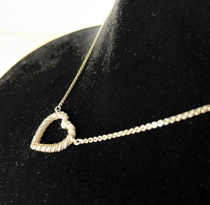 ティファニー　TIFFANY&CO. ツイストハートネックレス　シルバー925 k18YG イエローゴールド750Twist Heart Necklace