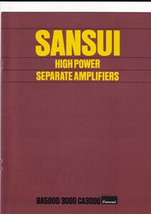 ☆カタログ サンスイ BA5000/3000/CA3000　アンプ　1970年代　C4780