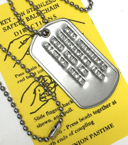 DP-037 名言格言 DOGTAG 未来のことはわからない.でも終わりはいつでもすぐそこにある ドッグタグ USA 新品