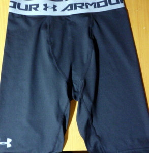 新品 UNDER ARMOUR アンダーアーマー ヒートギア 　ロング ショーツ メンズ XL ブラック ハーフパンツ