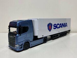 burago 1/43 SCANIA 730S HIGHLINE CAB コンテナトレーラー　ブルー　ブラーゴ　スカニア　日本未発売　ミニカー