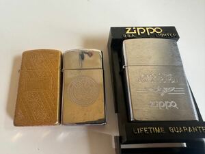 ZIPPO ジッポー オイルライター ライター 喫煙グッズ 喫煙具 新品1中古2 スリムタイプ