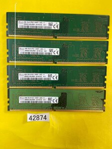 SK HYNIX 1RX16 PC4-2400T 4GB 4枚 16GB PC4-19200 4GB 4枚 DDR4 288ピン Non-ECC デスクトップ用メモリ 16GB DDR4 DESKTOP RAM