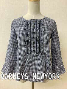 バーニーズ ニューヨーク (BARNEYS NEWYORK) ネイビーギンガム ブラウス