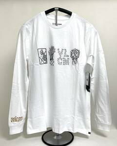 VOLCOM ボルコム A3642200WHT① メンズ Lサイズ 長袖Tシャツ プリントロンティー ロンT ホワイト色 髑髏もの ヴォルコム 新品即決 送料無料