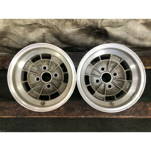 当時物 TOSCO 13x7J 4H 114.3 （手測り）約+20 Φ60 2本/札幌市手渡し可/中古社外アルミホイール D_Q_51