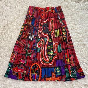 2002 PLEATS PLEASE ISSEY MIYAKE Mural Design Animal Flare Skirt 壁画 動物 総柄 古代 フレアスカート プリーツプリーズ イッセイミヤケ