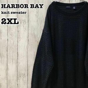 HARBOR BAY US アメリカ古着 アクリル デザイン ニット 2XL